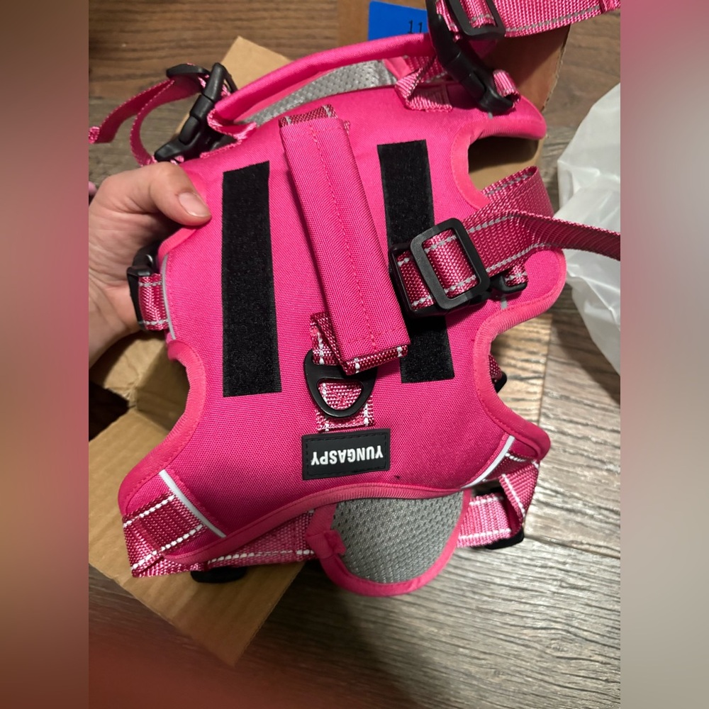 Pink Yungaspy Service Dog Vest with Leash Medium